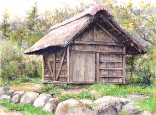 忍野の作業小屋