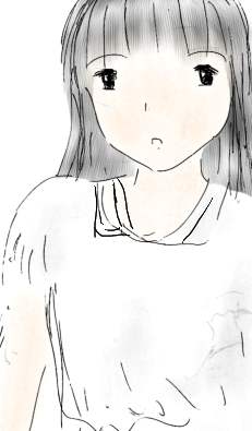 ただの気楽描き、女性の絵です