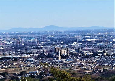 筑波山を望む